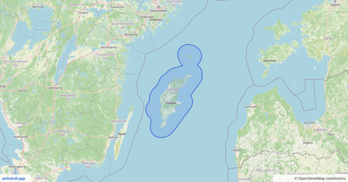 Karta över Gotlands län